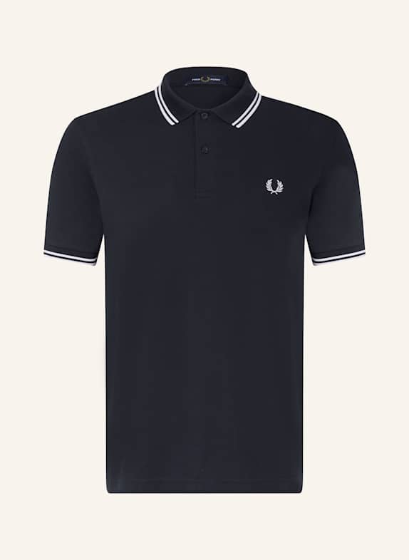FRED PERRY Koszulka polo z piki GRANATOWY/ BIAŁY