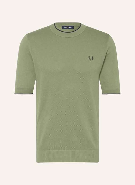 FRED PERRY Strickshirt OLIV