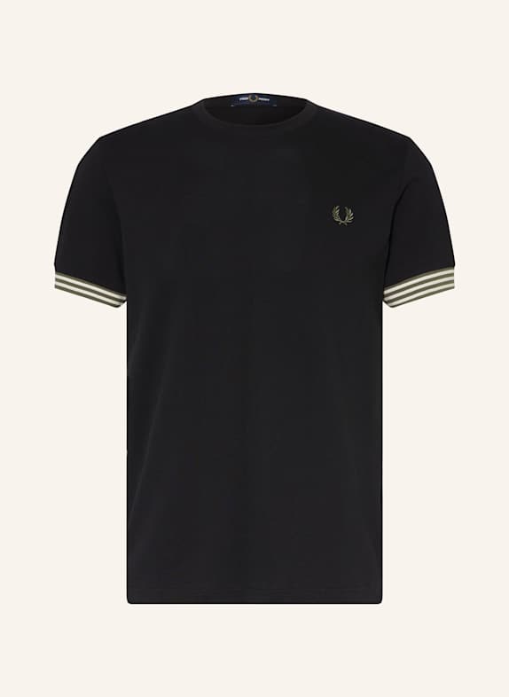 FRED PERRY T-Shirt aus Piqué SCHWARZ
