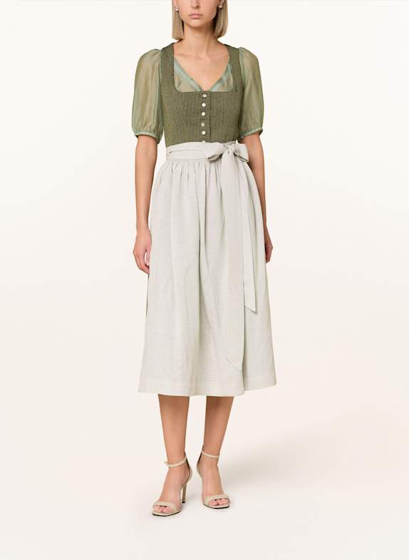 Hammerschmid Dirndl PILLERSEE OLIJF / LICHTGRIJS