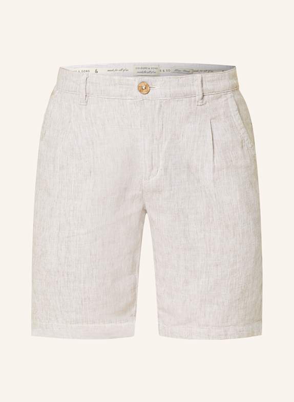 COLOURS & SONS Chino shorts with linen CREAM