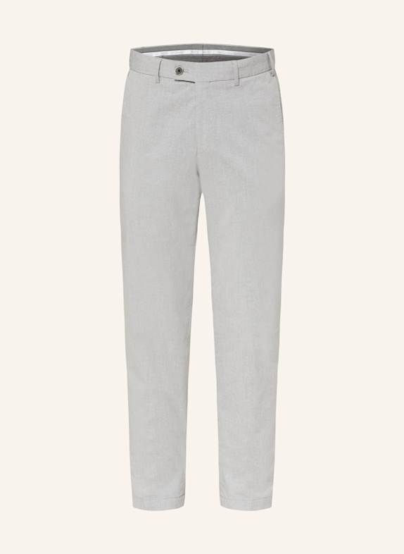 HILTL Chinosy slim fit z lnu JASNOCZARY