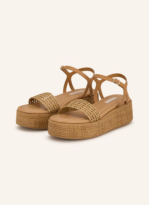 CASADEI Plateau-Sandalen NEW ZEPPA COGNAC
