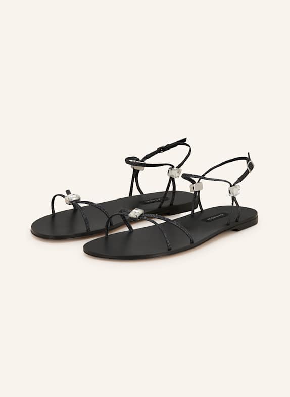 CASADEI Sandalen VALENTINA mit Schmucksteinen SCHWARZ