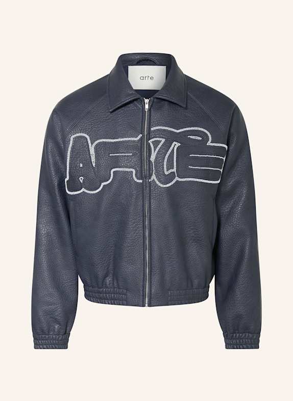 Arte Antwerp Bomber jacket in leather look DARK BLUE