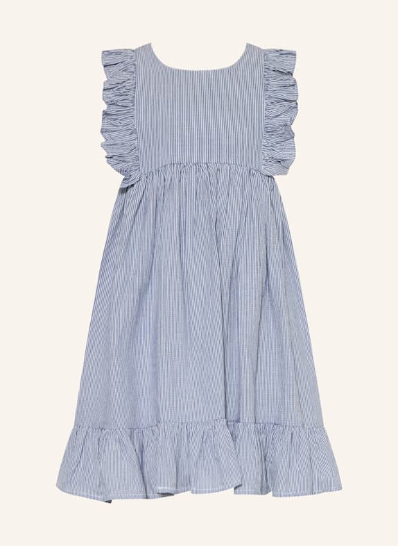 MarMar Kleid DANITA mit Rüschen BLAU/ WEISS