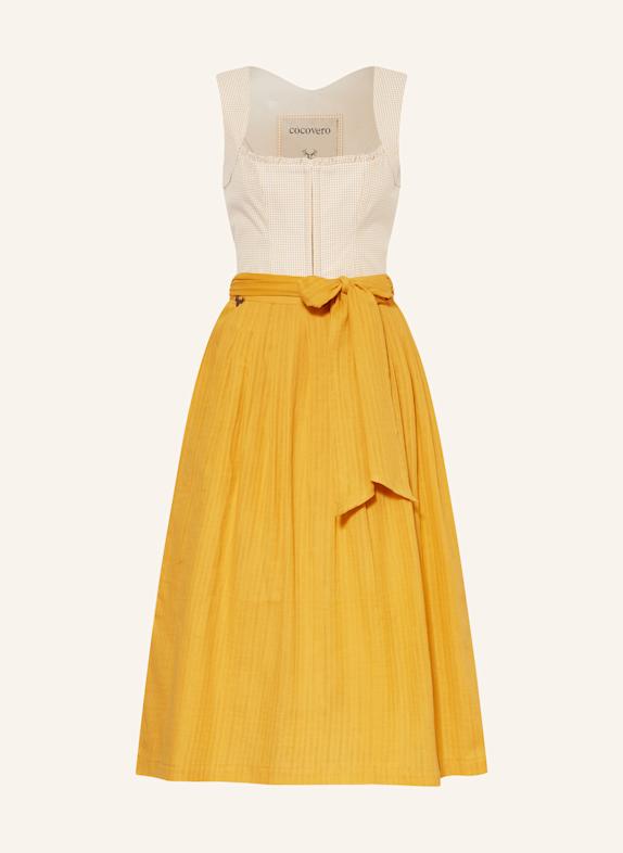 CocoVero Jeansdirndl HERMINE WEISS/ GELB