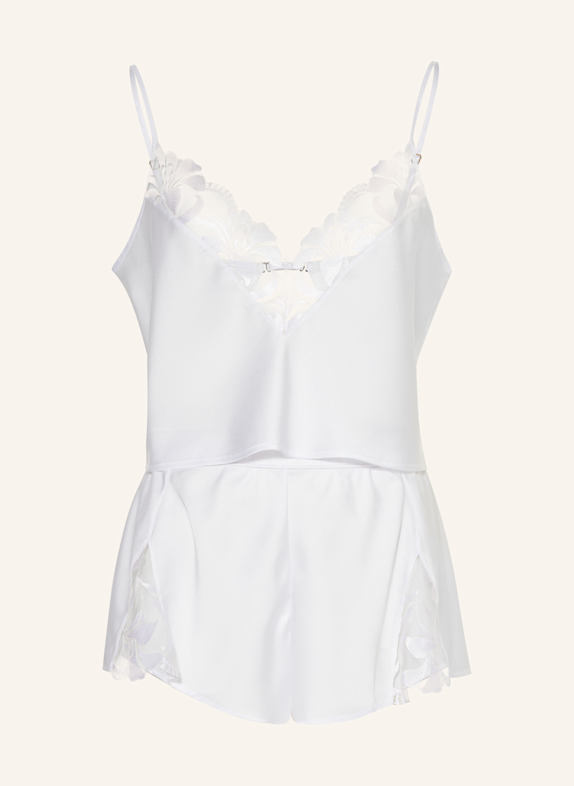 BLUEBELLA LEONORA satin shorty pajamas WHITE