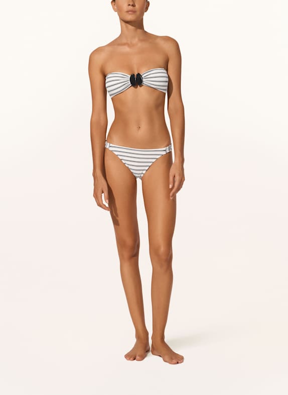 watercult Slip bikini brazilian SEASIDE SPLASH ALB / NEGRU