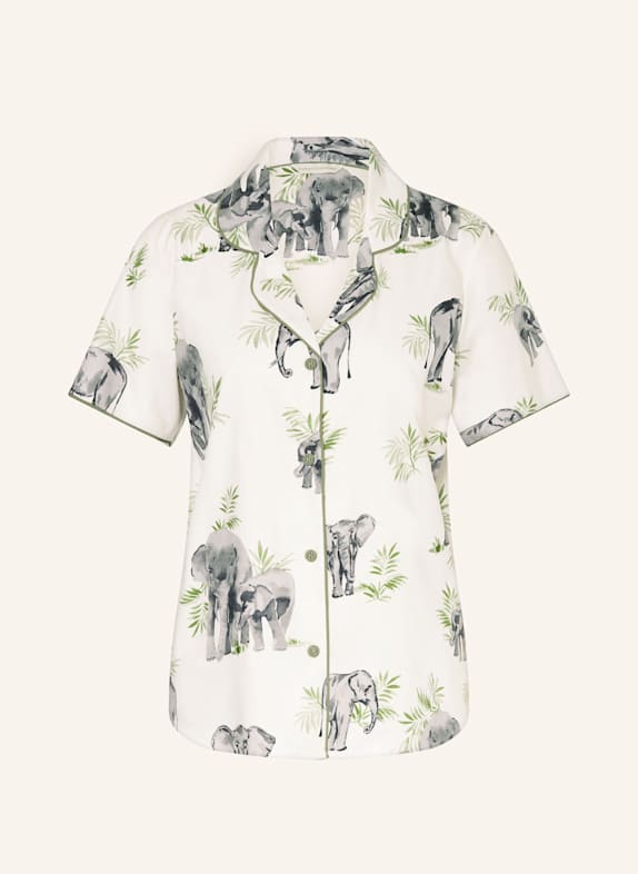 cyberjammies Pajama shirt ELOISE CREAM/ GREEN/ GRAY