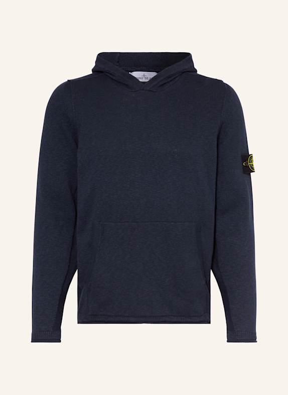 STONE ISLAND Strick-Hoodie DUNKELBLAU