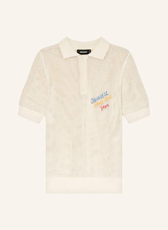 DSQUARED2 Knitted polo shirt CREAM