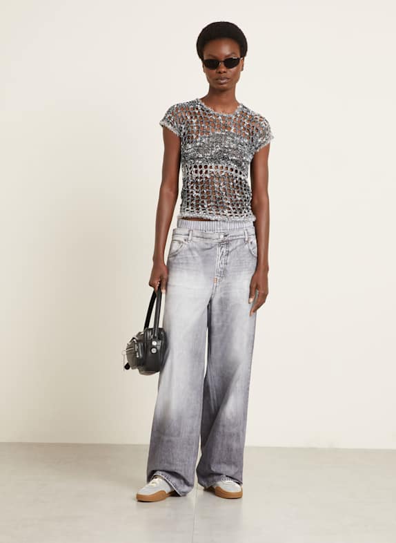 Acne Studios Top szydełkowy CZARNY / BIAŁY