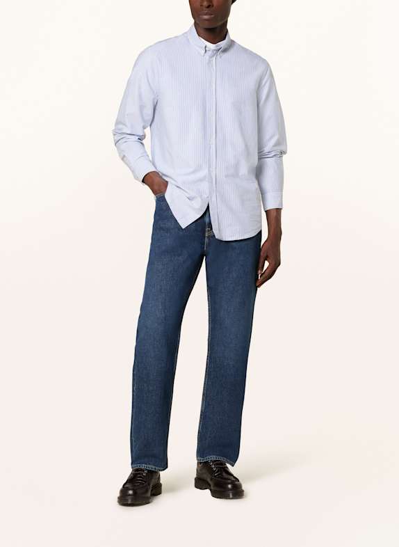 SAMSØE  SAMSØE Oxford overhemd SALIAM BX Regular Fit WIT / BLAUW