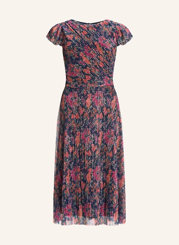 SWING Cocktailkleid mit Glitzergarn und Plissees DUNKELBLAU/ ROT/ GRÜN