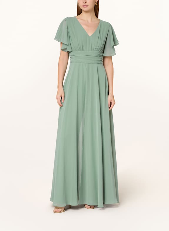 SWING Jumpsuit mit Volants HELLGRÜN