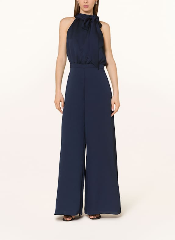 SWING Jumpsuit aus Satin mit Schluppe DUNKELBLAU