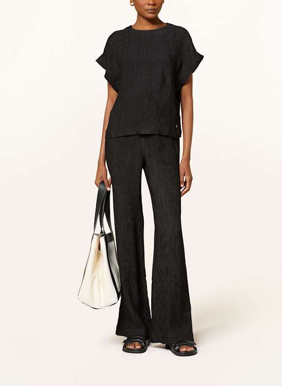 ANINE BING Pantalon marron ADEN avec plis NOIR