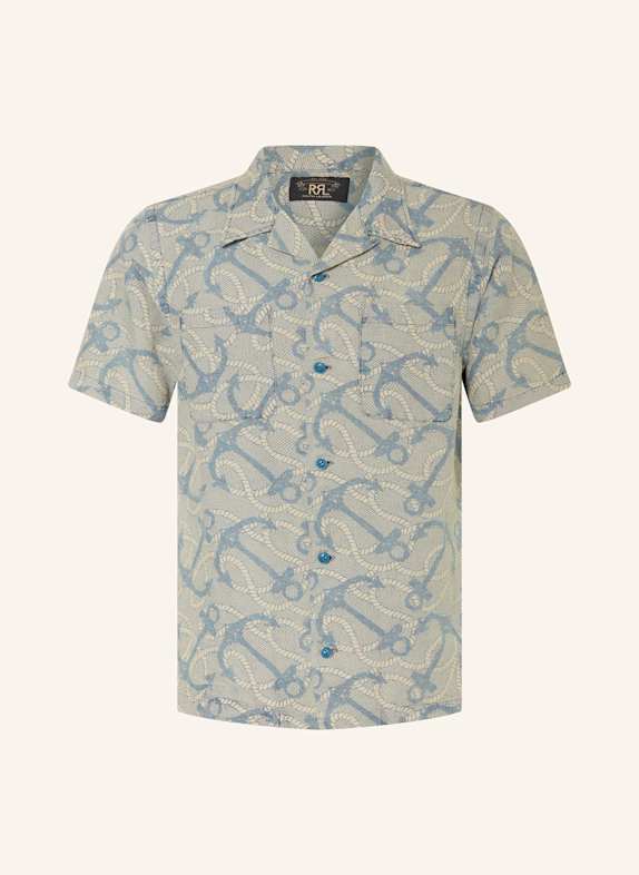 RRL Resorthemd Relaxed Fit mit Leinen BLAUGRAU/ ECRU