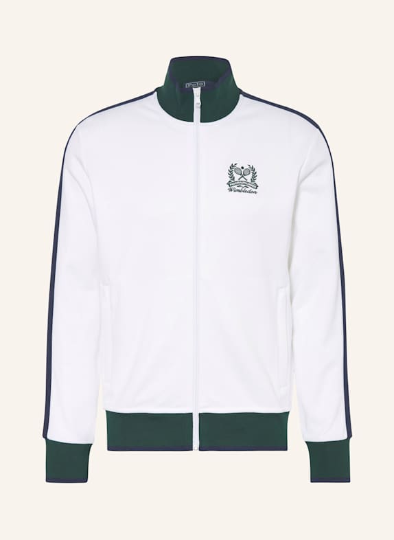 POLO RALPH LAUREN Sweatjacke WEISS/ DUNKELGRÜN