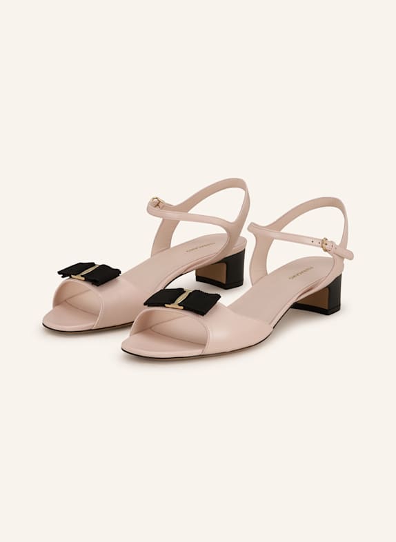 FERRAGAMO Sandals LIGHT PINK/ BLACK