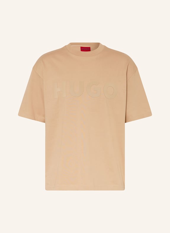 HUGO T-Shirt DINKEE Oversize Fit HELLBRAUN