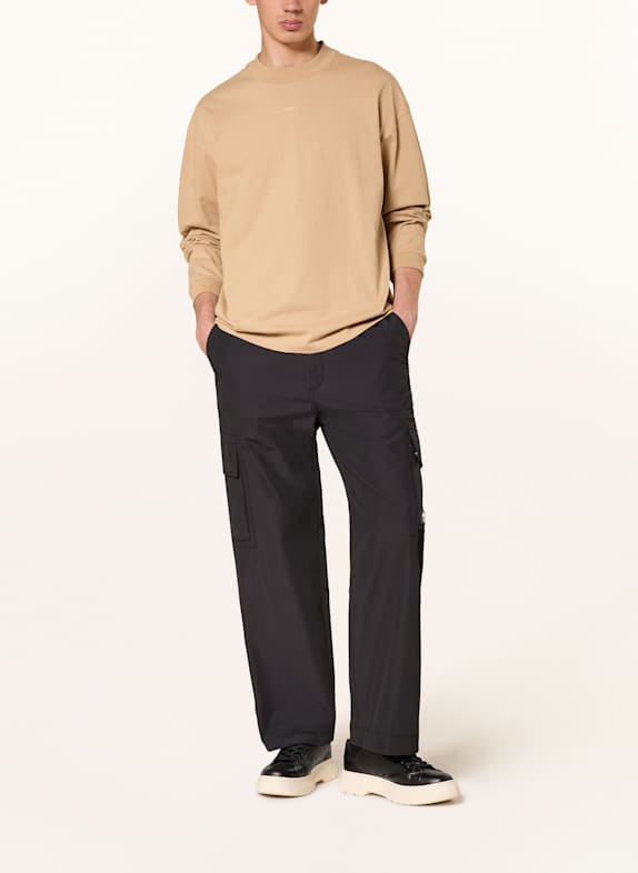 HUGO Longsleeve DAPOSO LICHTBRUIN