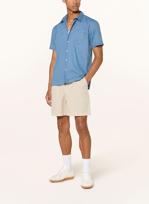 Barbour Overhemd met korte mouwen en normale pasvorm BLAUW