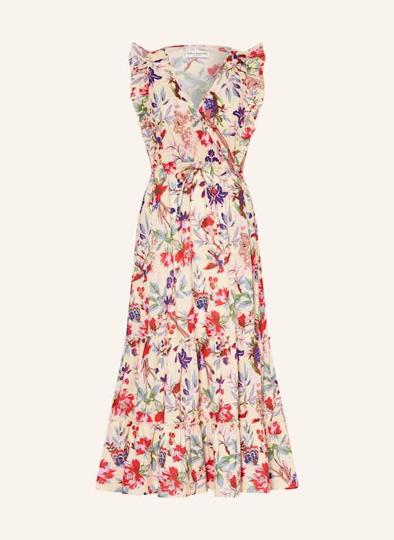 lollys laundry Kleid SAMOLL mit Rüschen CREME/ ROT/ HELLBLAU