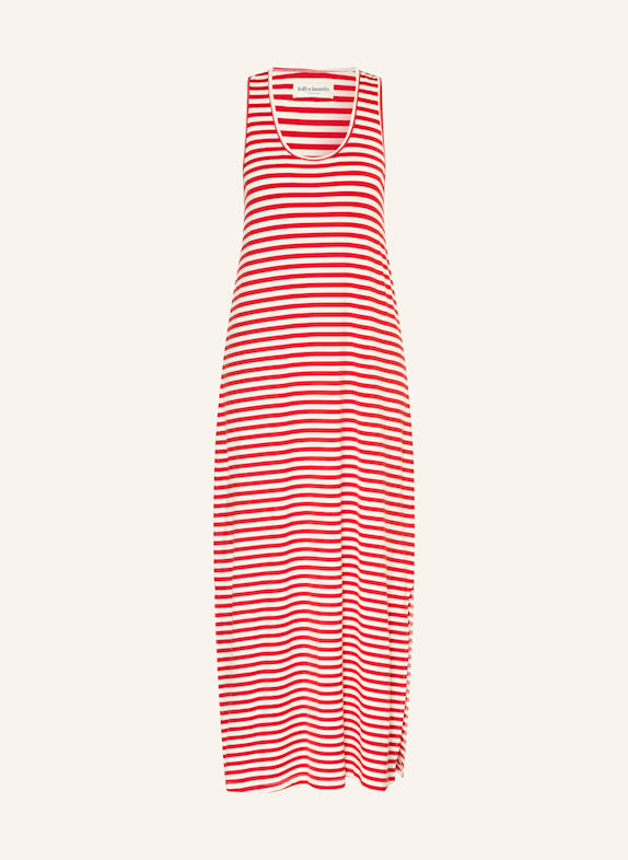 lollys laundry Jerseykleid MYLALL WEISS/ ROT