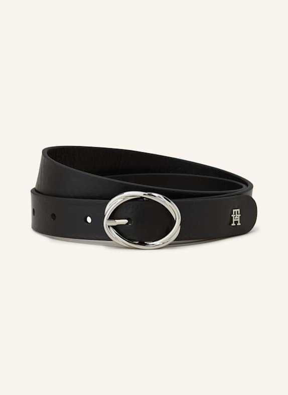 TOMMY HILFIGER Ledergürtel SCHWARZ
