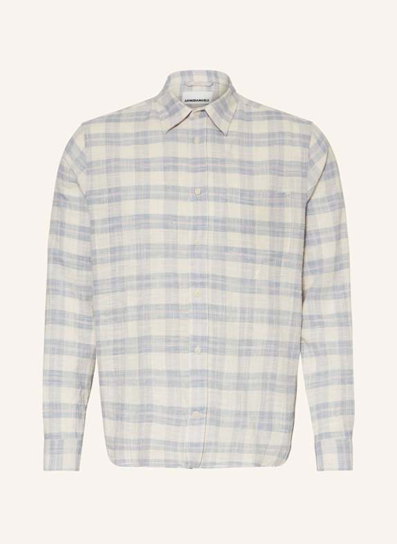 ARMEDANGELS Hemd FLAAVIEN Comfort Fit CREME/ BLAUGRAU