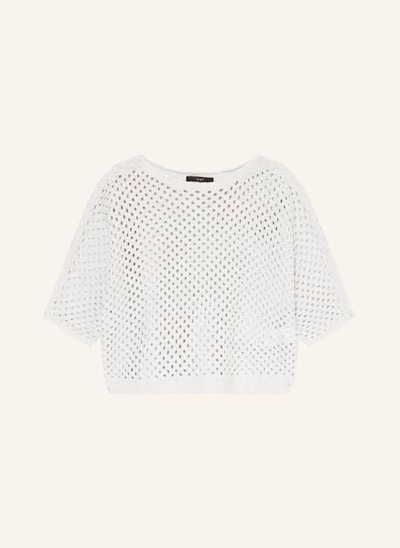 oui Pullover mit 3/4-Arm und Glitzergarn SILBER