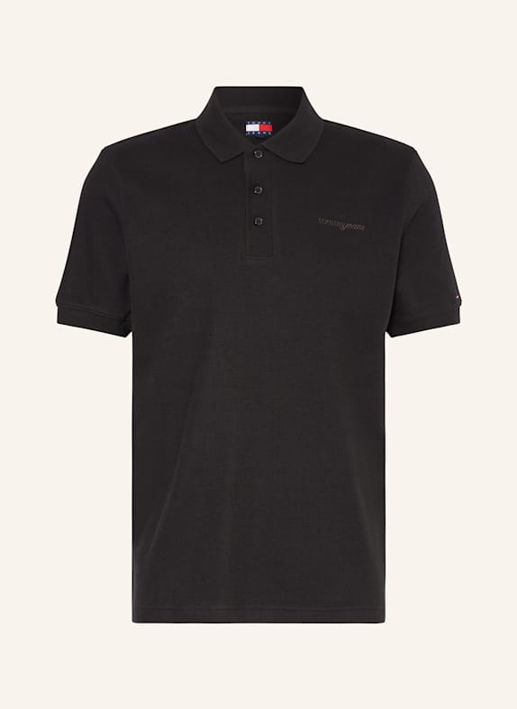 TOMMY JEANS Strick-Poloshirt SCHWARZ