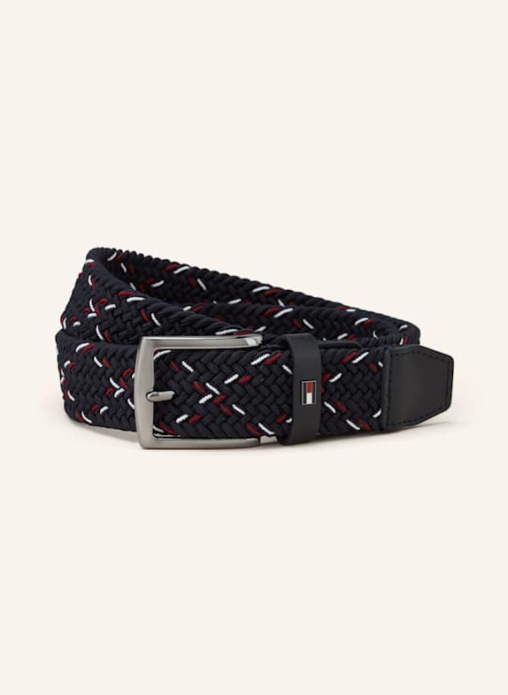 TOMMY HILFIGER Braided belt DENTON DARK BLUE