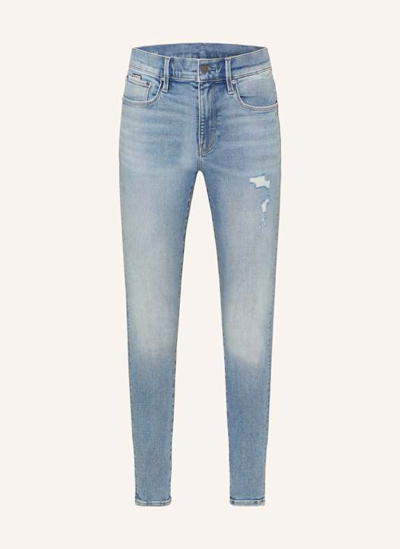 G-Star Jeansy skinny 3301 H071 vintage blue stream destroyed