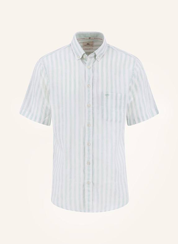FYNCH-HATTON Koszula z krótkim rękawem casual fit z lnu BIAŁY/ MIĘTOWY