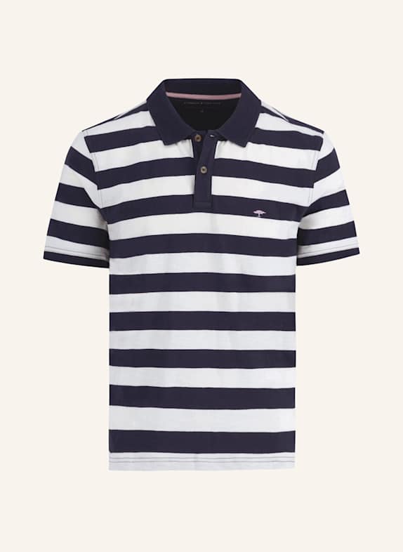 FYNCH-HATTON Koszulka polo z dżerseju casual fit ECRU/ GRANATOWY