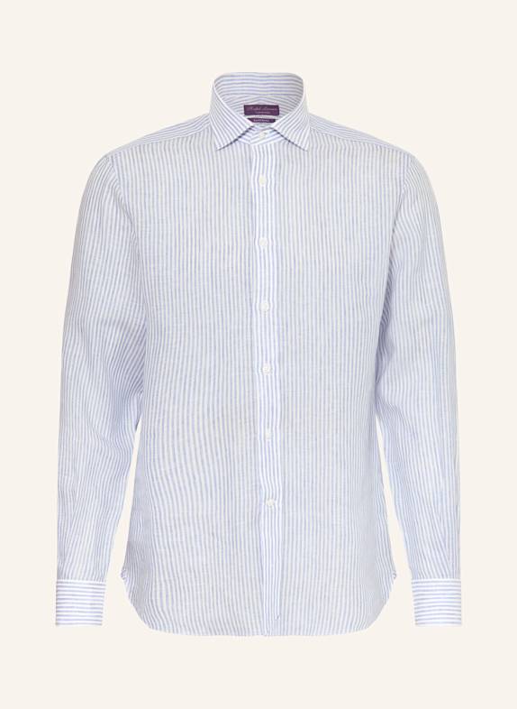 RALPH LAUREN PURPLE LABEL Leinenhemd Regular Fit HELLBLAU/ WEISS