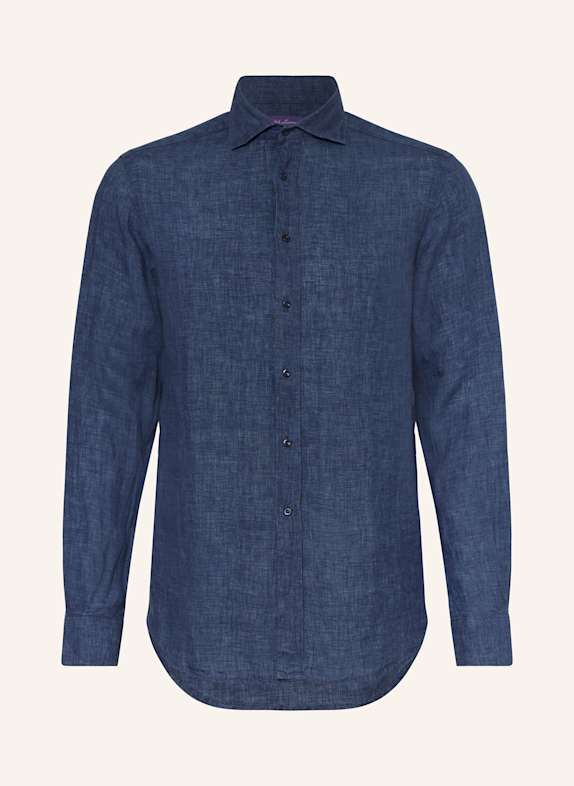RALPH LAUREN PURPLE LABEL Leinenhemd Comfort Fit DUNKELBLAU