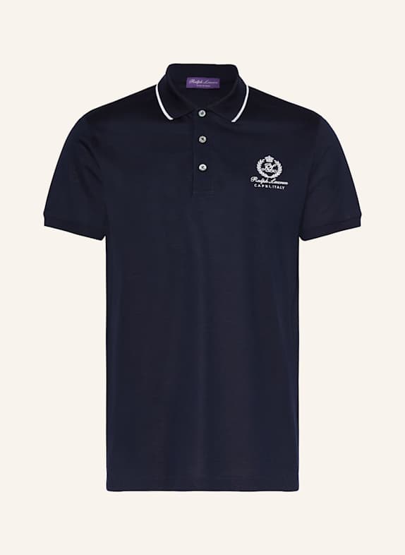RALPH LAUREN PURPLE LABEL Pique-Poloshirt DUNKELBLAU