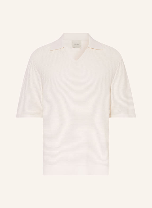 Calvin Klein Knitted polo shirt ECRU