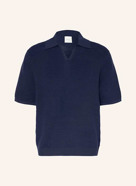 Calvin Klein Knitted polo shirt DARK BLUE