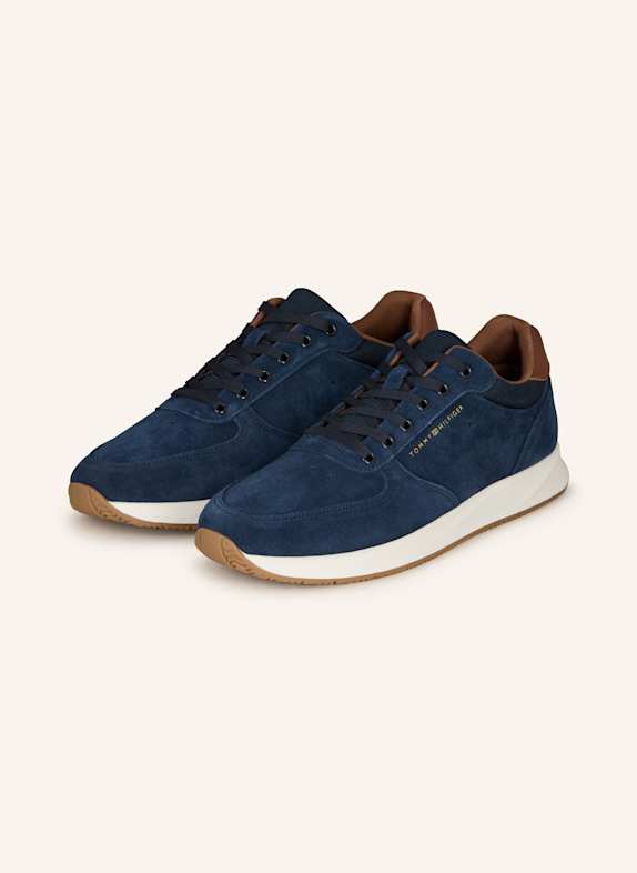 TOMMY HILFIGER Sneaker DUNKELBLAU/ BRAUN