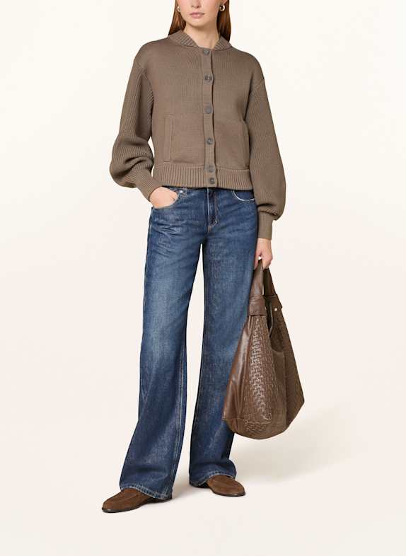 TOMMY HILFIGER Strickjacke BRAUN