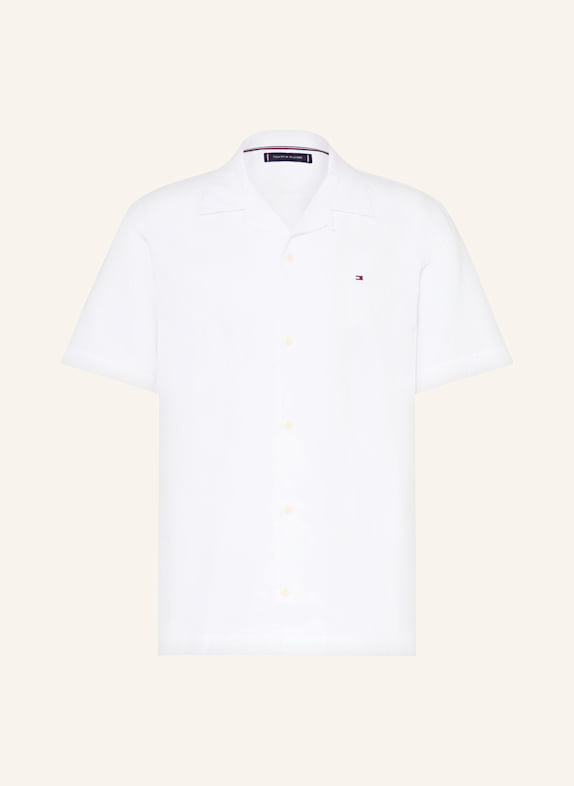 TOMMY HILFIGER Resorthemd Comfort Fit mit Leinen WEISS