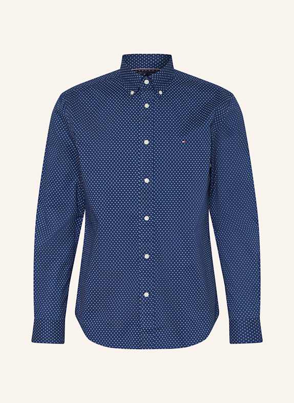 TOMMY HILFIGER Hemd Regular Fit DUNKELBLAU/ CREME