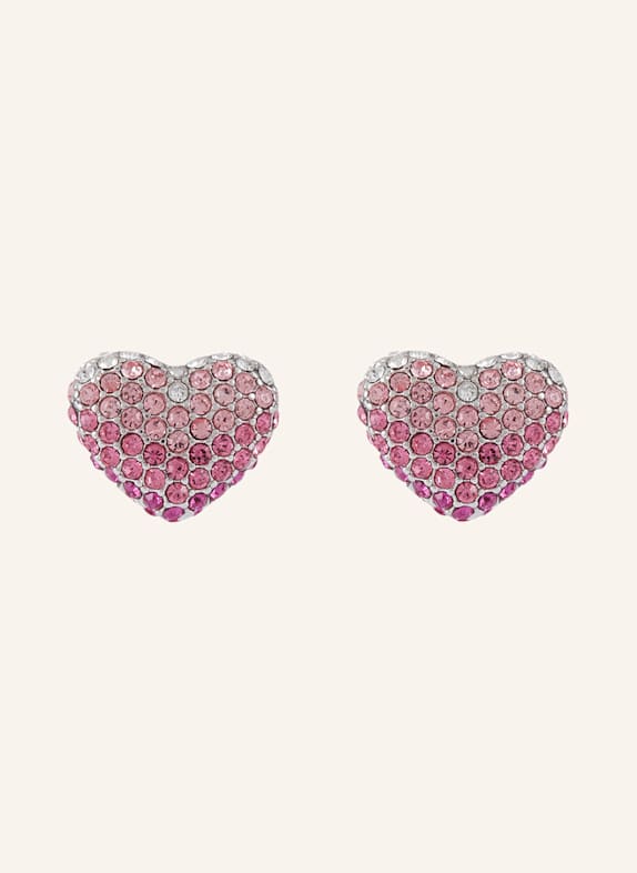 MARC JACOBS Kolczyk na sztyft BALLOON HEART SREBRNY/ RÓŻOWY