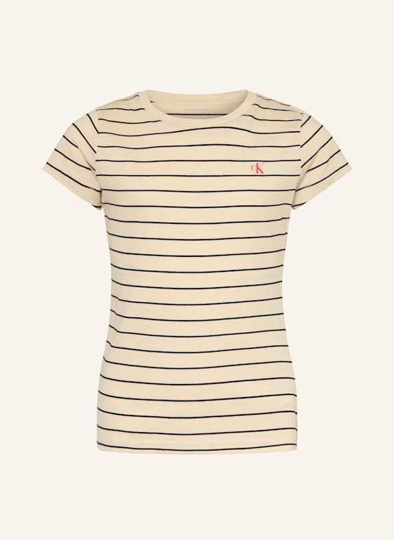 Calvin Klein T-Shirt ECRU/ SCHWARZ