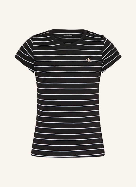 Calvin Klein T-Shirt SCHWARZ/ WEISS